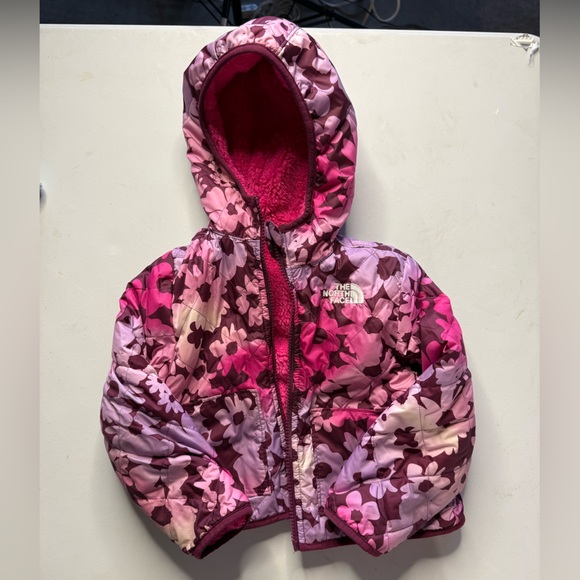 The Children's Place Pink and Purple Fleece Jacket with matching pink pants - Picture 1 of 4